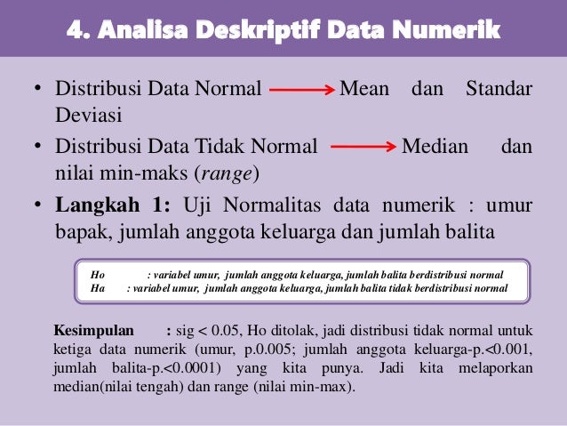 Bab 6 Analisa Deskriptif Ii Data Kesehatan Dengan Spss