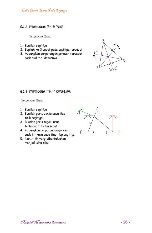Bab 6 garis garis pada segitiga Bab 6 garis garis pada segitiga