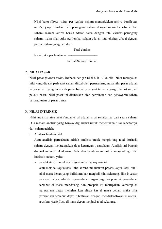 Opsi nilai nominal saham