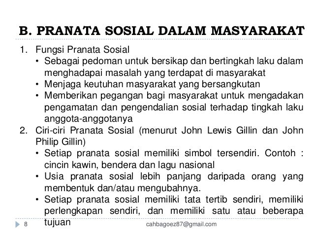 Bab 6 Pranata dan Pengendalian Sosial Bab 6 Pranata dan Pengendalian Sosial