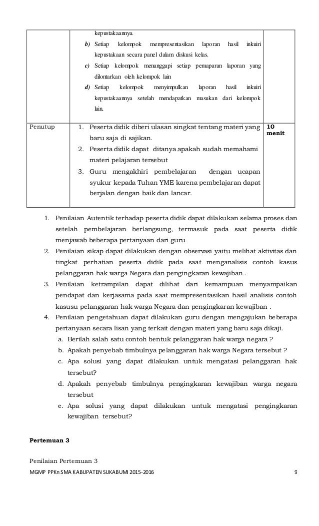 Bab 6 rpp ppkn sma kls xi menyibak kasus pelanggaran hak 