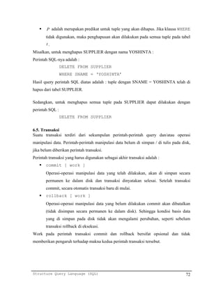 Hapus Sql Bab 6. SQL | DOC