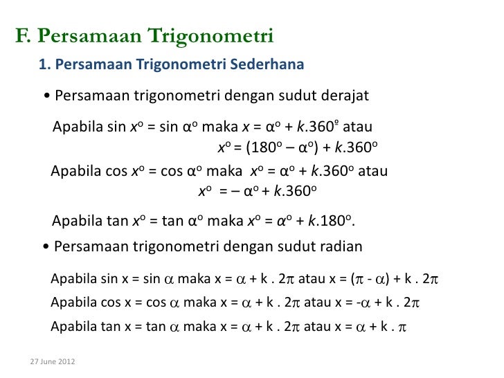 Bab 6 trigonometri