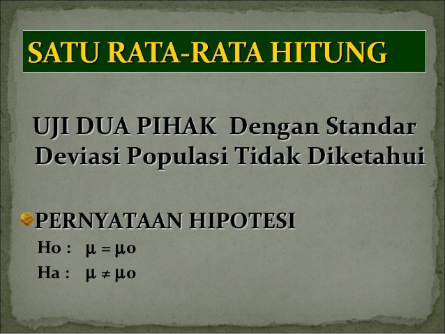 Contoh Hipotesis Uji Dua Pihak - JobsDB