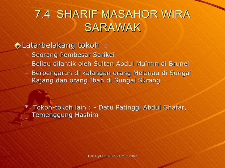sharif masahor wira sarawak