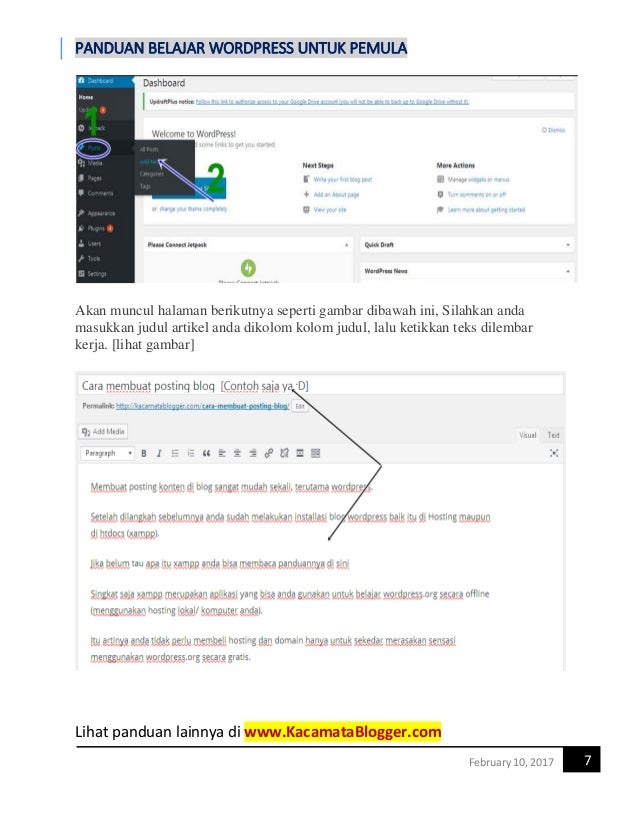 [Bab 7 belajar wordpress ] cara membuat posting baru