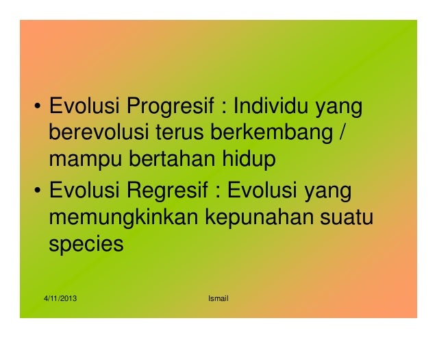 Evolusi oleh ismail