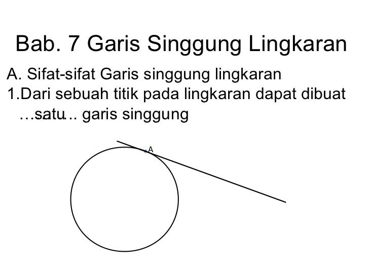 Soal Garis Singgung Lingkaran