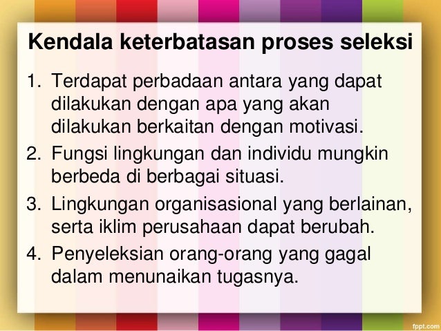 Bab 7 Seleksi Tenaga Kerja