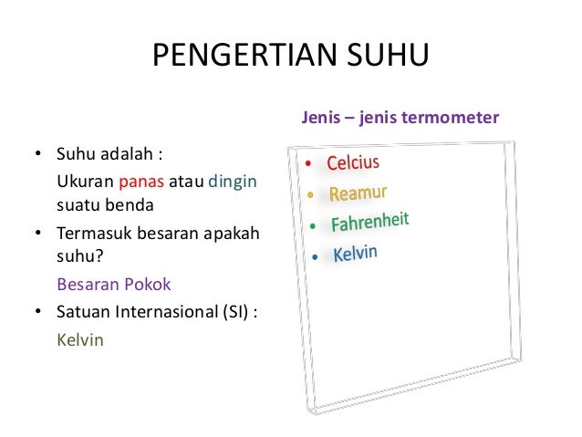 Apa Arti Suhu - Soal Baru