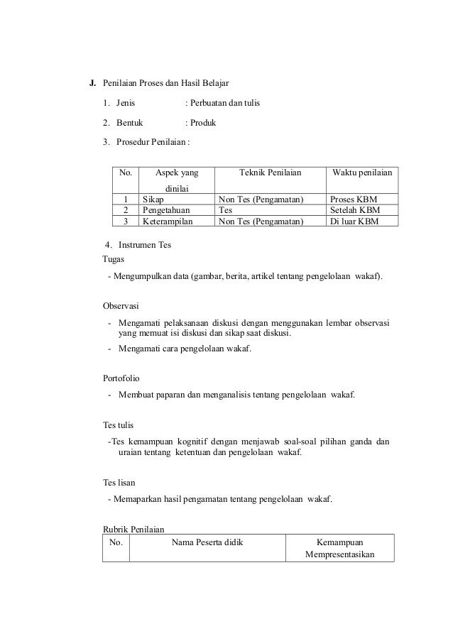 Rpp Pai X Bab 8 Rpp Wakaf Sma Http Yasirmaster Blogspot Com