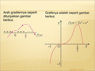 Grafiknya adalah seperti gambar 
berikut. 
November 18, 2014 
Arah gradiennya seperti 
ditunjukkan gambar 
berikut. 
 