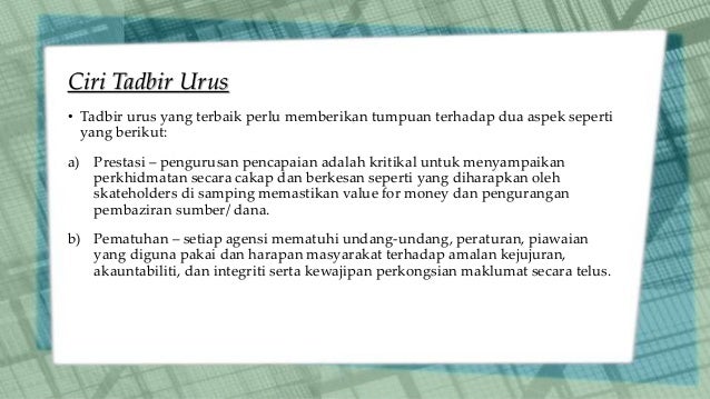Bab 8 Ciri Dan Prinsip Tadbir Urus Baik