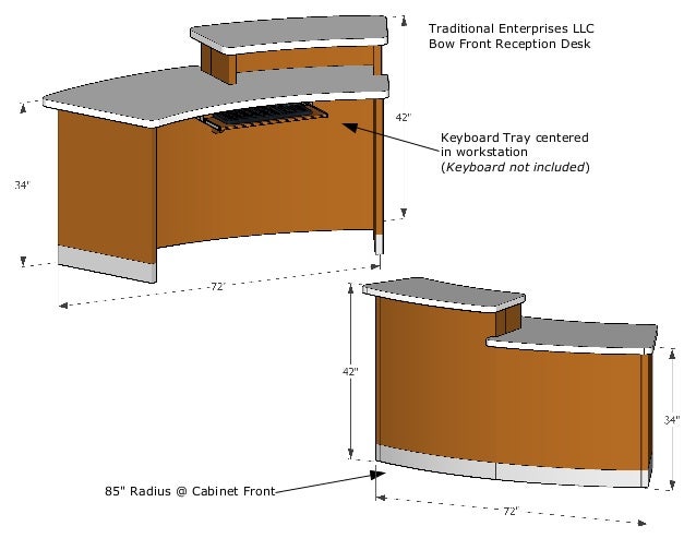 Arched Reception Desk Sketch