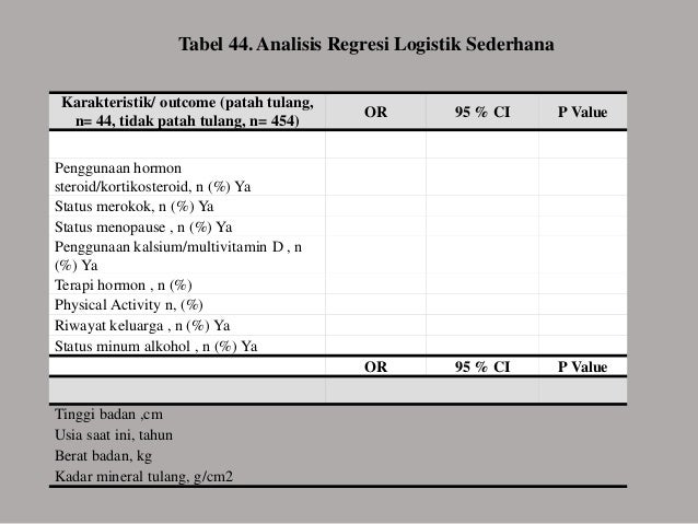 Bab 8 Analisis Regresi Logistik Sederhana Dengan Spss