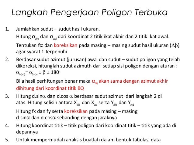 Bab 8 kerangka dasar pemetaan poligon