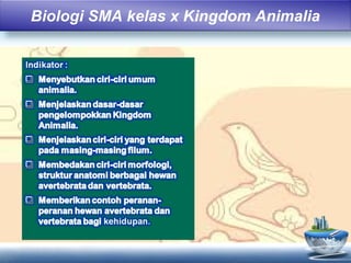 Biologi SMA kelas x Kingdom Animalia

 