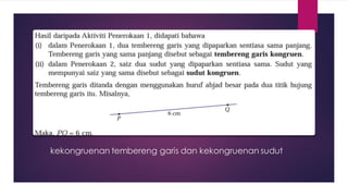 kekongruenan tembereng garis dan kekongruenan sudut
 