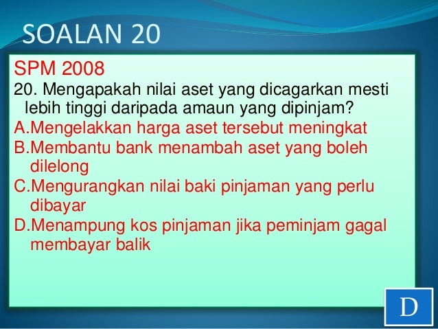 Bab 8 perbankan soalan spm sebenar 2004 2011