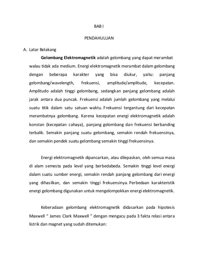 15++ Contoh Makalah Fisika Radiasi Elektromagnetik