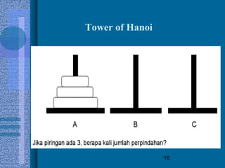 18
Tower of Hanoi
 