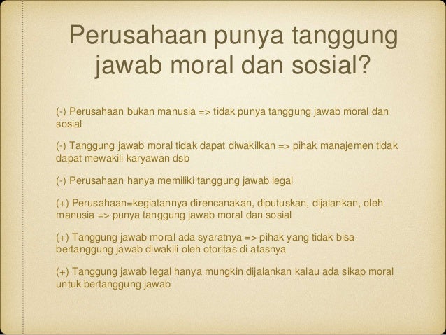 Etika Bisnis Tanggung Jawab Perusahaan