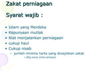 Syarat wajib zakat perniagaan