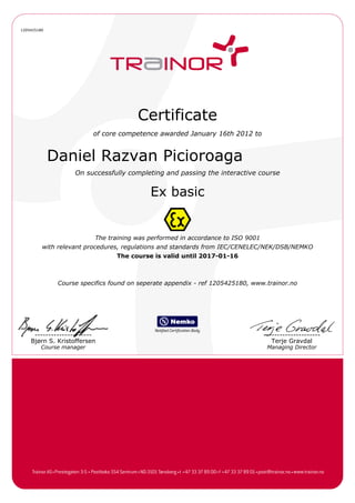 Certificate with attachment | PDF