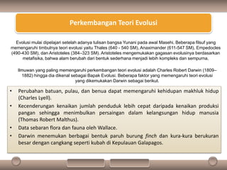 PPT Biologi Materi Evolusi kelas XII SMA | PPTX