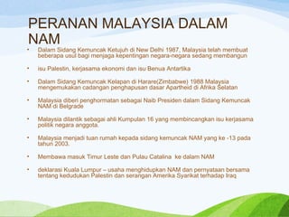 MALAYSIA DALAM KERJASAMA ANTARABANGSA