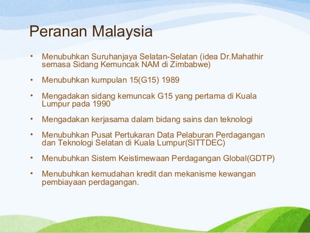 Malaysia Dan Kerjasama Antarabangsa