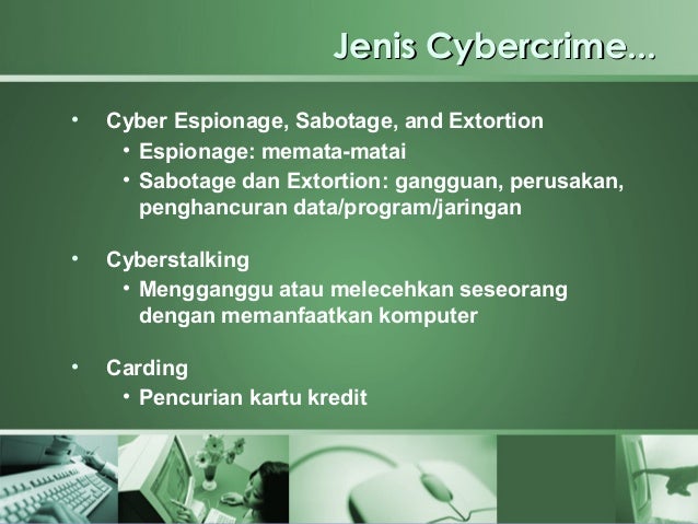 Kejahatan komputer / cybercrime