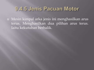 KelemahanPacuanEnjin Petrol/DiselKelemahan:Modal yang besardanpenyelenggaran yang tinggi.Modal tinggiBisingKos penyelenggarantinggiSemburanarkaMemerlukanbahanapi