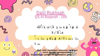 BAB 9 RUKHSAH dalam sholat wajib ada rukhsah | PPTX