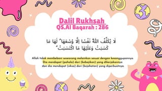BAB 9 RUKHSAH (Kemudahan dari Allah sWT dalam Beribadah Kepada-Nya) | PDF