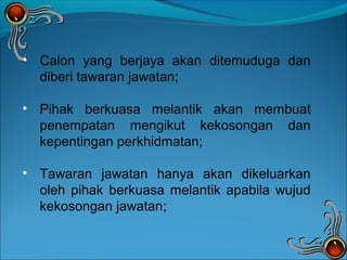 Bab A : Pelantikan, kenaikan pangkat dan penamatan perkhidma