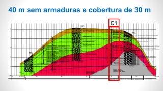 40 m sem armaduras e cobertura de 30 m
C1
 