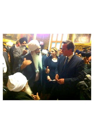 Baba Iqbal Singh with British PM, David Cameron