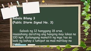 Babala Example Babala ng bagyo | PPTX