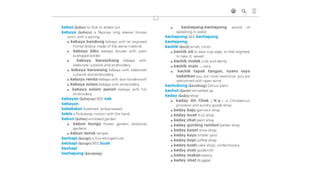 Baba Malay Dictionary