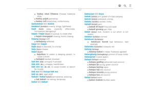 Baba Malay Dictionary