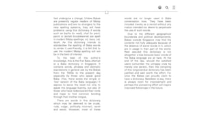 Baba Malay Dictionary