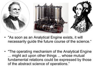 Babbage & Lovelace: The designer of the analytical engine and its ...