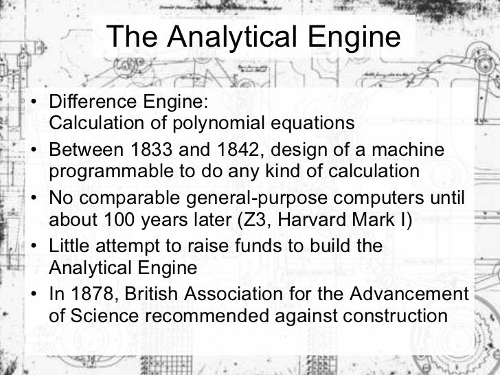 The Analytical Engine Difference Engine