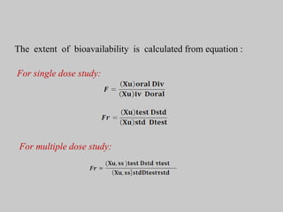 Measurement of bioavailability and concept of equivalence | PPT ...