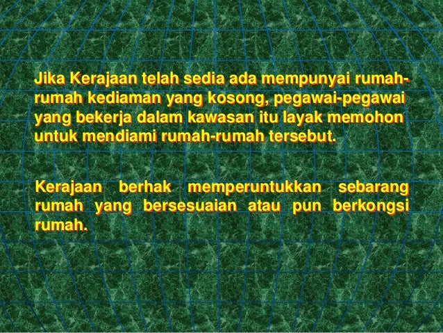 Perintah Am Bab E Rumah Bangunan Pejabat Kerajaan