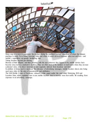 Babelfish Articles July-Dec 2015 10-12-15