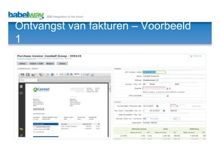 Ontvangst van fakturen – Voorbeeld 1
 