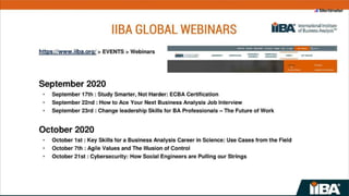 BA and Beyond 20 - IIBA Brussels Chapter - You, yourself and your BA community… Slide 24