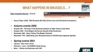 BA and Beyond 20 - IIBA Brussels Chapter - You, yourself and your BA community… Slide 25